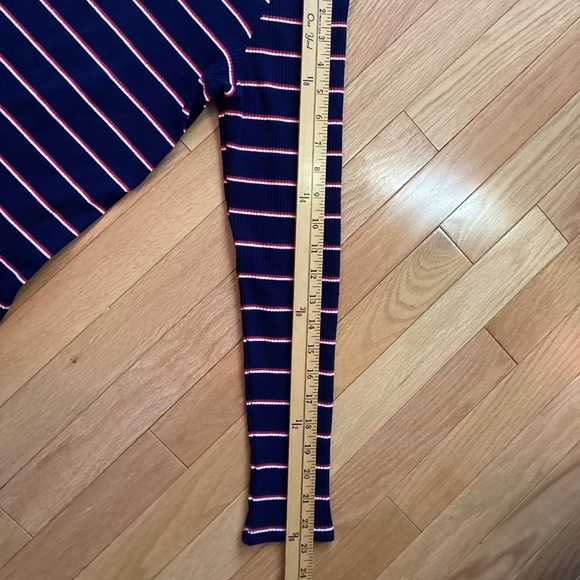 NWOT Joseph A Cotton Striped Long Sleeve Top - Picture 7 of 10